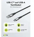 Goobay USB-C>USB-A Textilkabel 49296
