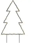vidaXL Weihnachtsbaum mit Erdspie&szlig;en und 80 LEDs 60 cm