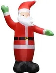 vidaXL Aufblasbarer Weihnachtsmann mit LEDs Weihnachtsdeko IP44 4,5 m