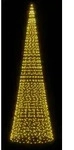 vidaXL LED-Weihnachtsbaum f&uuml;r Fahnenmast 1534 LEDs Warmwei&szlig; 500 cm