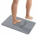WENKO Diatomit Badematte Mod. Simi Grau, 60 x 39 cm, schnelltrocknend und