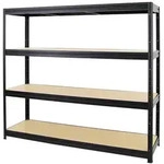 Proregal Schwerlastregal DINO | HxBxT 180x200x60cm | 4 MDF-Platten-Ebenen 6,5...