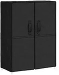 vidaXL Schuhschrank Schwarz 60x28x90 cm Stoff