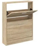 vidaXL Schuhschrank Eiche 59 x 17 x 81 cm Holzwerkstoff