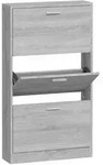 vidaXL Schuhschrank Grau Sonoma 59x17x108 cm Holzwerkstoff