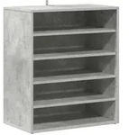 vidaXL Schuhschrank Betongrau 60x35x70 cm Holzwerkstoff