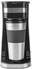 Nedis Kaffeemaschine - Filter Kaffee - 0.4 l - 1 Tassen - Schwarz / Silber