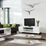 SalesFever Lowboard 160 cm | 2 T&uuml;ren, 2 offene F&auml;cher | MDF-Holz | B 160 x T...