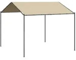 vidaXL Gartenpavillon Beige 3x3 m Stahl und Stoff