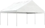 vidaXL Pavillon mit Dach Wei&szlig; 4,46x5,88x3,75 m Polyethylen