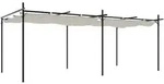 vidaXL Pergola mit Schiebedach Creme 589x292x230 cm