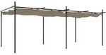 vidaXL Pergola mit Schiebedach Taupe 589x292x230 cm