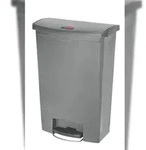Rubbermaid Tretabfalleimer Slim Jim 1883606 Kunststoff 90l grau