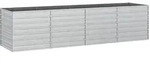 vidaXL Garten-Hochbeet 320x80x77 cm Verzinkter Stahl Silber