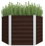 vidaXL Garten-Hochbeet Braun 129 x 129 x 77 cm Verzinkter Stahl