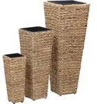 vidaXL Blumenk&uuml;bel 3 Stk. Wasserhyazinthe Braun
