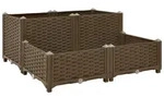 vidaXL Hochbeet 80x80x38 cm Polypropylen