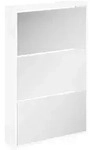 vidaXL Schuhschrank mit Spiegel 3-lagig Hochglanzwei&szlig; 63x17x102,5 cm