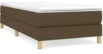 vidaXL Boxspringbettgestell Dunkelbraun 90x200 cm Stoff