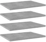 vidaXL B&uuml;cherregal-Bretter 4 Stk. Betongrau 40x30x1,5 cm Holzwerkstoff
