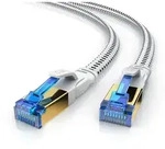 Primewire Flachbandpatchkabel CAT 8 mit Baumwollummantelung - Gigabit Ethernet LAN