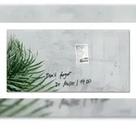 Sigel GL288 Glas-Magnettafel Artverum - Design Botanic - 91 x 46 cm - grau, gr&uuml;n -