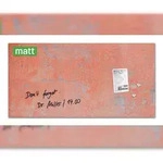Sigel GL289 Glas-Magnettafel Artverum - Design Red Wall - 91 x 46 cm - koralle -