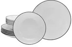 CreaTable Luna Black Line Tafelservice 12-tlg Porzellan