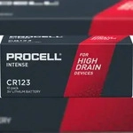 Duracell Batterie Lithium, CR123A, 3V Procell Intense, Retail Box (10-Pack)