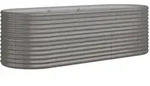 vidaXL Hochbeet Verzinkter Stahl 224x80x68 cm Grau