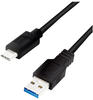 Kabel LogiLink USB 3.2 Kabel A-Stecker-C-Stecker schwarz 1 m