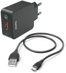Hama Schnellladeger&auml;t USB-A + USB-C (19,5W) Schwarz
