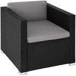 tectake Rattansessel Lignano Schwarz