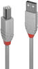 LINDY USB-Kabel USB 2.0 USB-A Stecker, USB-B Stecker 1.00 m Grau 36682