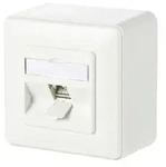 METZ CONNECT C6Amodul 1 Port 180&deg; AP-Dose, reinwei&szlig; RAL9010