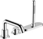 hansgrohe Tecturis S 3-Loch Einhebel-Wannenrandmischer mit sBox, Chrom