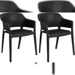 CLP 2er Set Stapelst&uuml;hle Puebla schwarz