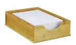 Relaxdays Dokumentenablage Bambus, stapelbar, DIN A4 Papier, B&uuml;ro Organizer,