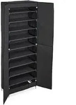 Relaxdays Schuhschrank, 30 Paar Schuhe, magnetische T&uuml;ren, Stecksystem, Stoffschrank