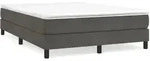 vidaXL Boxspringbettgestell Dunkelgrau 140x190 cm Samt