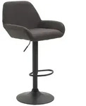 CLP Barhocker Braga Stoff dunkelgrau/schwarz