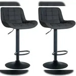 CLP 2er Set Barhocker Tover schwarz/Kunstleder