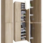 VCM Schuhschrank Lona Sonoma-Eiche H. 240 x B. 70 x T. 39 cm