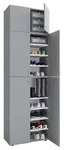 VCM LonaXXL Schuhschrank 6 T&uuml;ren grau.