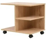 vidaXL Beistelltisch mit Rollen 50&times;35&times;42 cm Eichenbraun