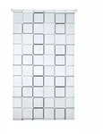 Relaxdays Duschrollo Square, wasserabweisend, Retro Badrollo Wanne u. Dusche,