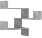 vidaXL Wand-Eckregale 2 Stk. Betongrau 40x40x50 cm Holzwerkstoff