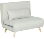 HOMCOM - Einzelschlafsofa - 94B x 78T x 80H cm - wei&szlig;