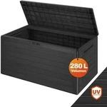 Casaria Auflagenbox `Holzoptik` klappbar Deckel 120x46x57cm