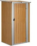 vidaXL Gartenhaus Braun 118,5x97x209,5 cm Verzinkter Stahl